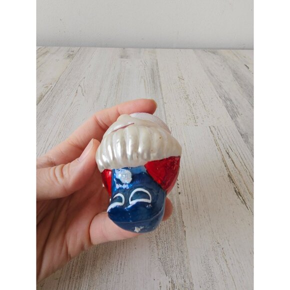 Vintage glass Santa bobblehead ornament Xmas tree - Picture 5 of 7